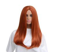 LIKPOJA Women's Halloween Long Ginger Wigs Halloween Christmas Costumes Fancy Dress Accessories for Ladies Girls Halloween Cosplay Party Auburn Wigs(Ginger A)