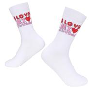 LIKUNGOU I Love My Girlfriend Socks Matching Socks for Couple Valentines I Heart My Girlfriend Love Gifts for Her (One Size, i love my girlfriend)