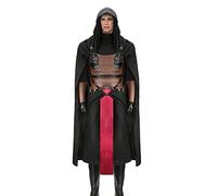 LIKUNGOU Men's Revan Medieval Costume Hooded Cape Deluxe Tunic Dress Armor Gloves Costume Halloween Cosplay Outfit (M)