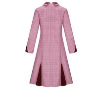 LIKUNGOU Womens Umbridge Costume Pink Plaid Tweed Dress with Cat Badge Ladies Elegant Sweet Party Dress Cosplay Outfit (L)