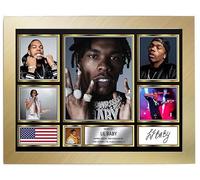 Lil Baby Signed Autograph Photograph Display - Perfect for Hip Hop Fans, A4 Poster + Gold Frame - Limited Edition Autograph Fan Gift - Collectible Memorabilia Merchandise