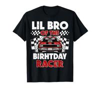 Lil Bro Of The Birthday Racer Race Car Party Family Matching T-Shirt