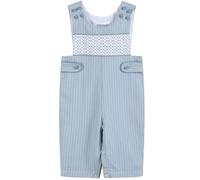 Lil cactus Baby Boys Light Blue Pinstripe Smocked Jon Jons, 3-6 Months