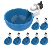 Lil Clucker - Blue Large Automatic Chicken Waterer Cups Suitable for Ducks, Geese, Turkeys, and Bunny Rabbit - Water Feeder Kit - Poultry Waterer - Pack of 5
