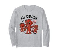 Lil Devils Halloween s Cute Spooky s Trick-or-Treat Kids Long Sleeve T-Shirt