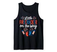 Lil' Firecracker On The Way 4th of July Pregnancy Gifts Tank Top