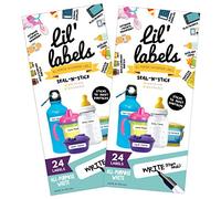 Lil' Labels, Write-On Food Labels, Waterproof Label, Multipurpose, Self-Laminating, Dishwasher-Safe, Write-On for Home Organization and Kitchen Labels (All-Purpose White, Set of 2)
