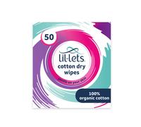 Lil-Lets 50 Cotton Dry Wipes