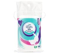 Lil-Lets Baby Cotton Wool Oval Pads, Certified Organic, 100% Pure Cotton Wool, Soft and Absorbent, Gentle on Baby's Delicate Skin, Dermatologically T