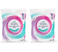 Lil-Lets Certified Organic 100% Pure Cotton Wool Balls, Large, Super Soft, Dermatologically Tested, Ethically Sourced, Pack of 2