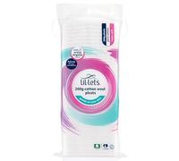Lil-Lets Cotton Wool Pleats, 200g, Certified Organic, 100% Pure Cotton Wool, Soft and Absorbent, Gentle on Skin, Dermatologically Tested