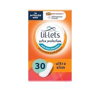 Lil-Lets Extra Protection Pantyliners X 30 (1 Pack), for Multi-Fluid Absorption, Light Bladder Weakness, Discharge or Spotting