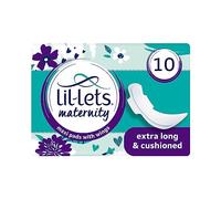 Lil-Lets Maternity Pads | 10 x Extra Long Maxi Thick Pads with Wings