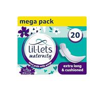 Lil-Lets Maternity Pads, Extra Long Maxi Thick Towels X 20, with Wings, 2 Packs of 10 Postpartum/After Birth Essential