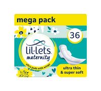 Lil-Lets Maternity Ultra Thin Long Pads with Wings, Perfect for 3+ Weeks Post Birth, 12 Count (Pack of 3)