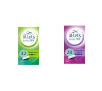 Lil-Lets Non-Applicator 32 Super Plus & 28 Super Plus Extra Tampons, 60 Count, for Heavy to Very Heavy Flow, SmartFit™ Non-App Tampons