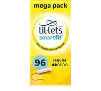 Lil-Lets Non-Applicator Tampons - Plant-Based SmartFit, Regular (2 Droplets) 96 (6x16)