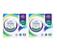 Lil-Lets Organic Cotton Night Pads - 9 Count - Ultra Thin, with Wings