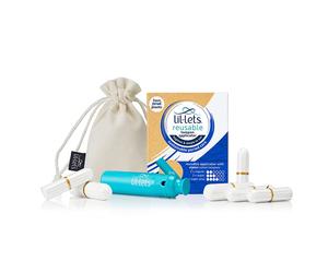 Lil-Lets Reusable Tampon Applicator, Comes with x 6 Lil-Lets Organic Cotton Tampons, Sustainable Period Care, Reduce Plastic Waste