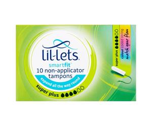Lil-Lets Smartfit 10 Non-Applicator Tampons Super Plus 50g (Pack of 8)