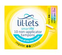 Lil-Lets Smartfit Non-Applicator Tampons, Regular, 10 count