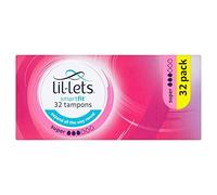 Lil-Lets Smartfit Non-Applicator Tampons Super, 12 Pack of 16 Tampons