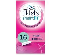Lil-Lets Smartfit Non-Applicator Tampons Super, 8 Pack of 32 Tampons