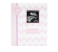 Lil' Peach Chevron Babybook, Pink