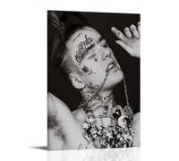 Lil Peep Classic Singer Black and White Character Poster Decorative Painting Canvas Wall Art Living Room Poster Bedroom Painting Wall Art Picture Print Modern Family Room Decor 20 x 30 Inches (50 x 75
