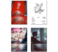 Lil Peep Poster Album Cover Limited Edition Posters (Set of 4) Unframed 8in x 12in(20x30cm) Canvas Poster Bedroom Decor Sports Landscape Office Room Decor Gift
