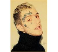 Lil Peep Poster Gustav Elijah Photo Rap Hip Hop Wall Art Picture A4