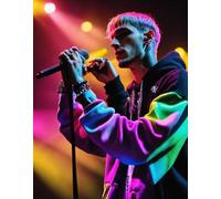 Lil Peep Rapper Singer Famous People Poster Wall Art Room Decor Print A4