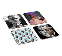 Lil Peep RIP 4 Piece Wooden Coaster Set
