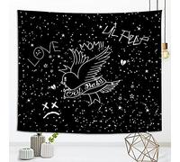 Lil Peep Tapestry Black and White Tapestry Crybaby Tapestry Wall Hanging Bedroom Living Room Dorm Wall Ceilings Home Decor-59x39 inch
