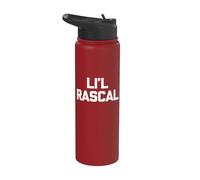 Li'l Rascal - Funny Saying Sarcastic Humor Novelty Cool Cute Stainless Steel Insulated Water Bottle