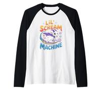 Lil Scream Machine Cute Goat Halloween Kids Raglan Baseball Tee