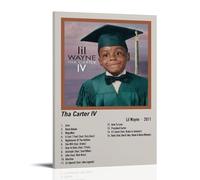 Lil Wayne Tha Carter IV Anti Splash Art Posters Living Room And Bedroom Hanging Paintings Suitable for Multiple Scenarios No Need for Punching Easy to Install Suitable for Gifts And Personal UseFrame-