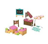 Li'l Woodzeez - Classroom & Playground Set, 20 Pieces Miniature Dollhouse Furniture & Accessories for Imaginative Pretend Play, 3+ Years