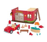 Li’l Woodzeez - Toy Fire Station - Fire Station Playset - Toy Fire Truck - Fire Department Playset - 3 Years + - Honeysuckle Hollow Safety Department