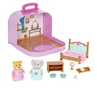 Li'l Woodzeez - Portable Dollhouse Playset with 2 Posable Figures - Playhouse Toy with Travel Suitcase - Mini Furniture & Accessories - Imaginative Play for Kids Ages 3 Years and Up - Collectible