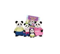 Li'l Woodzeez Skyhopper Panda Family, 4 Posable Figures, Storybook