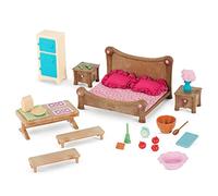 Li'l Woodzeez - Sunshine Tiki Hut Beach Party Playset with 2 Posable Doll Figures, Storybook, & Miniature Beach Toys - Stackable Dollhouse for Imaginative Pretend Play - Gift for 3+ Years