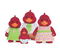 Li’l Woodzeez - Tailfeather Cardinal Family - 5pc Toy Set with Miniature Animal Figurines and Storybook - Animal Toys and Accessories for Kids Age 3+