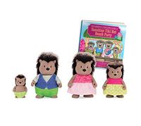 Li’l Woodzeez - McBristly Porcupine Family - 5pc Toy Set with Miniature Animal Figurines and Storybook - Animal Toys and Accessories for Kids Age 3+