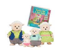 Snipadoodles Sheep Family - 5pc Toy Set with Miniature Animal Figurines and Storybook - Animal Toys and Accessories for Kids Age 3+