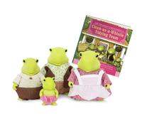 Li'l Woodzeez - The Tidyshine Turtle Family Set - 4 Collectible Doll Figures with Storybook - Pretend Play Toy - Gift for Kids Age 3+