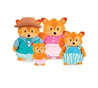 Li'l Woodzeez Tippytail Fox Family Set with Storybook, 5-Piece Toy | 4 posable fox figurines with changeable outfits and illustrated storybook for pretend play in Honeysuckle Hollow, 3+ Years