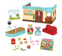 Lil Woodzeez - Toy Figures Playhouse - Miniature Movie Theatre - Stackable - Storybook Playset - Posable Figures & Cinema with Furniture - 3+ Years