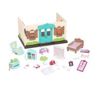 Li'l Woodzeez - Toy Walk - in Health Clinic Dollhouse Playset with Doctor Accessories for Pretend Play, Miniature Animal Figures, Kids Toy Playset for Children 3+ Years