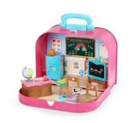 Li'l Woodzeez Travel Suitcase Classroom Playset, Portable School Set | Portable classroom playset with travel suitcase, school accessories, and fold-up storage case for pretend play, 3+ Years